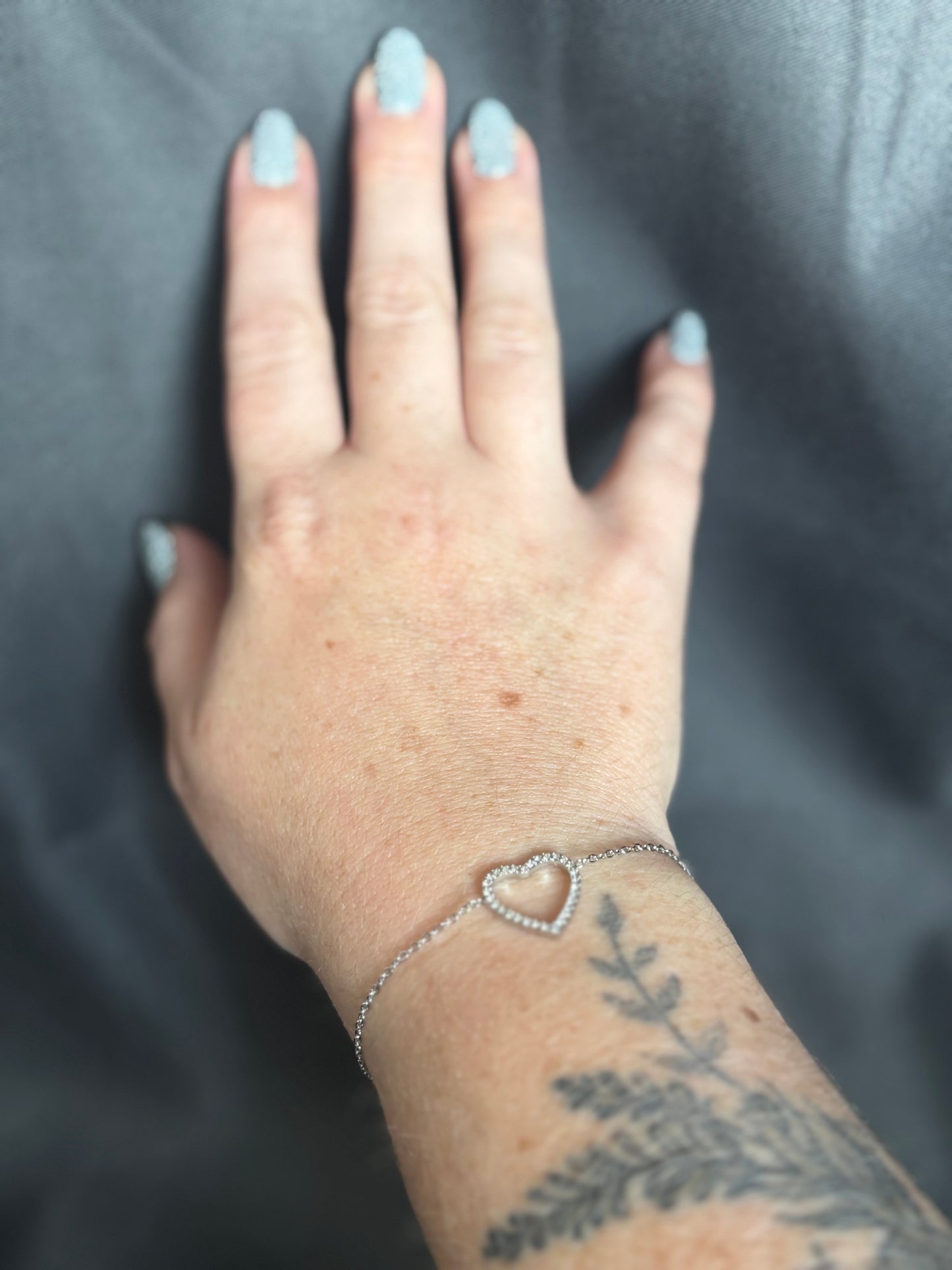 Bracelet cœur argenté