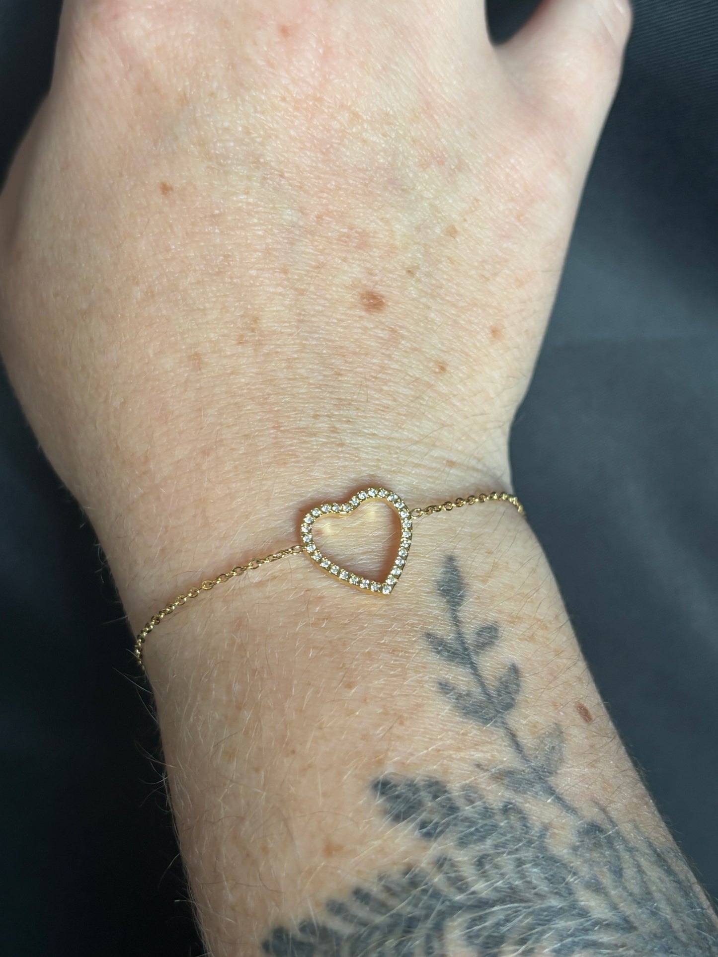 Bracelet coeur dorée