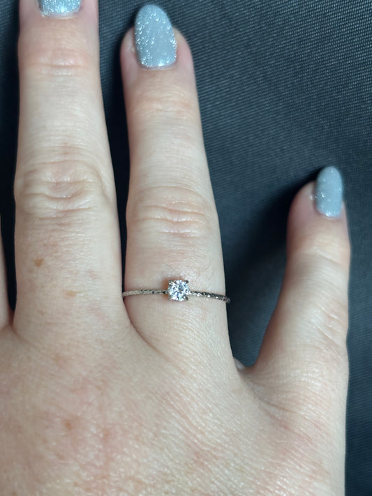 Bague strass argentée