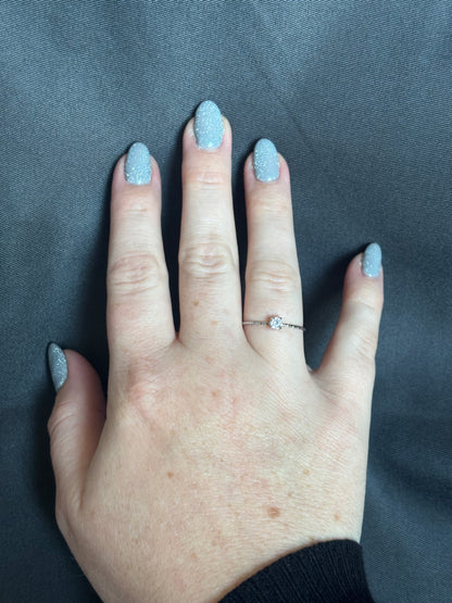 Bague strass argentée