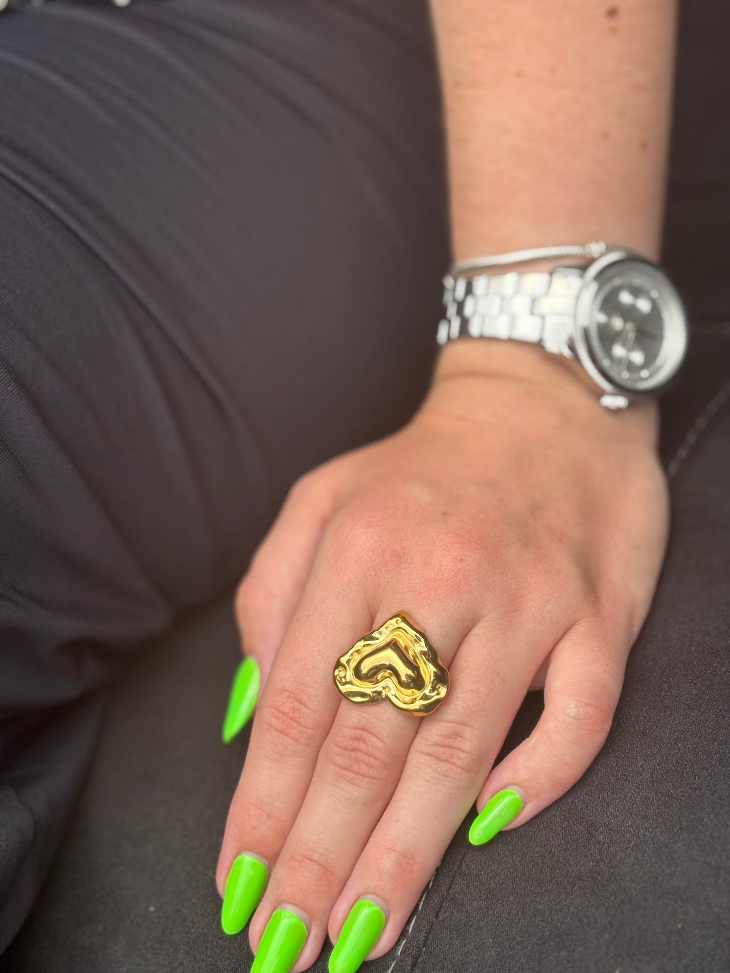 Bague cœur or