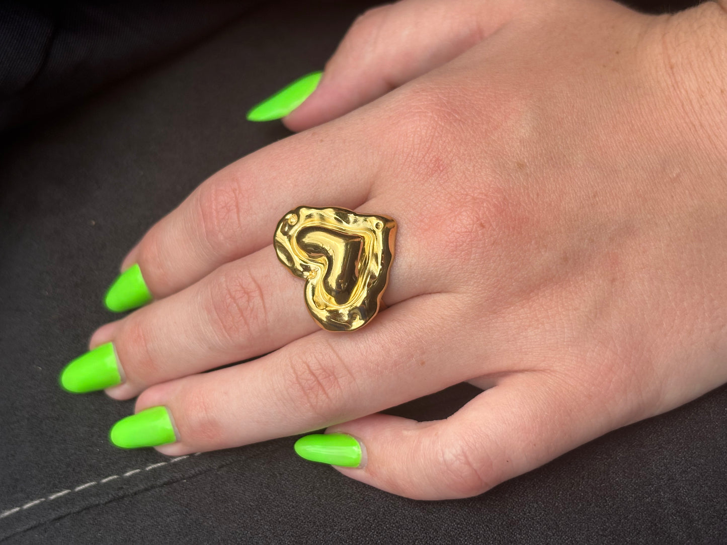 Bague cœur or